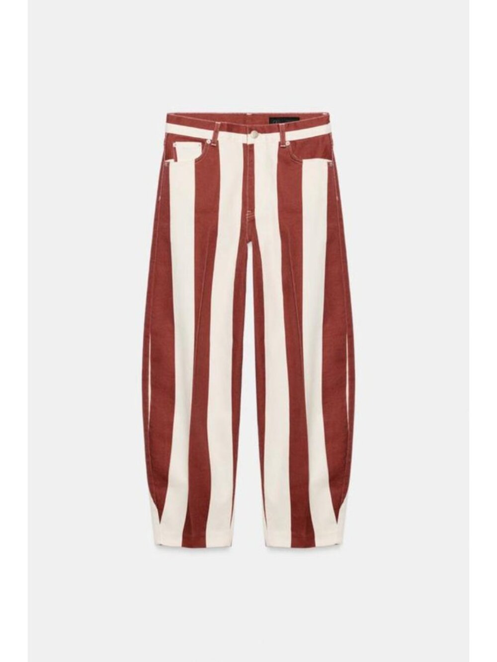 ZARA ZW COLLECTION HIGH WAIST STRIPED TAPERED JEANS